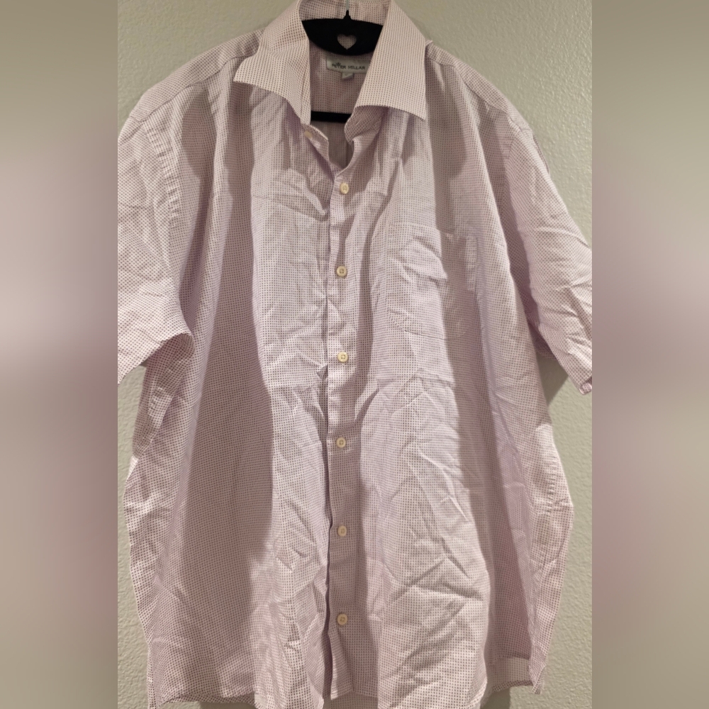 Peter Millar Lavender Checkered Button-Down Shirt